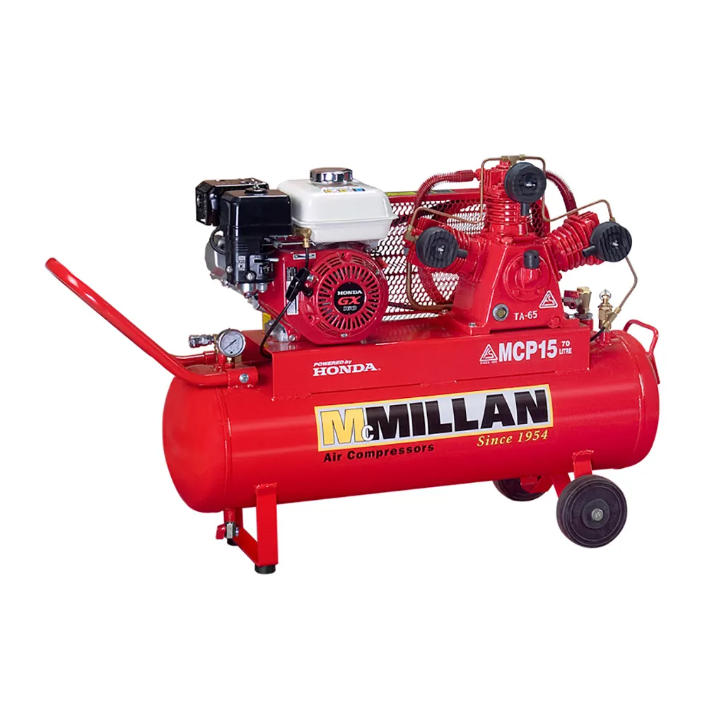 MCMILLAN 6.5HP 60L W-Triple Petrol Belt Compressor MCP15