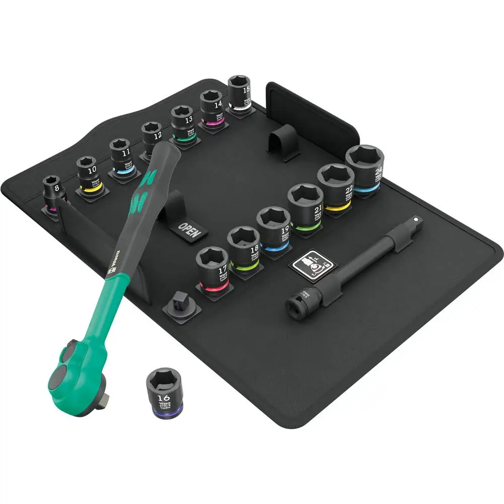 WERA 3/8inch Drive Comfort Metric Socket Set - 16 Piece WER005530