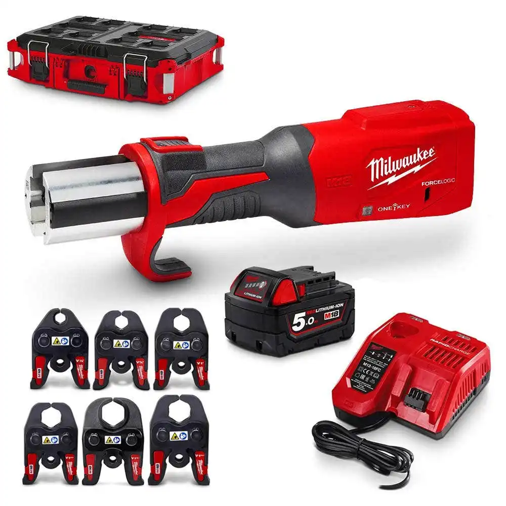 MILWAUKEE 18V M18 ONE KEY FORCE LOGIC Press Tool + Jaws Kit M18OBLHPT-501JPA
