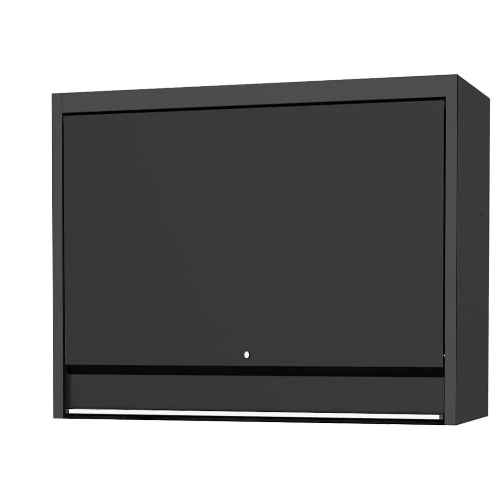 SP TOOLS 59inch USA Sumo Series Wide Power Top Hutch - Shelf, Pegboard, Light - Black/Chrome SP44730