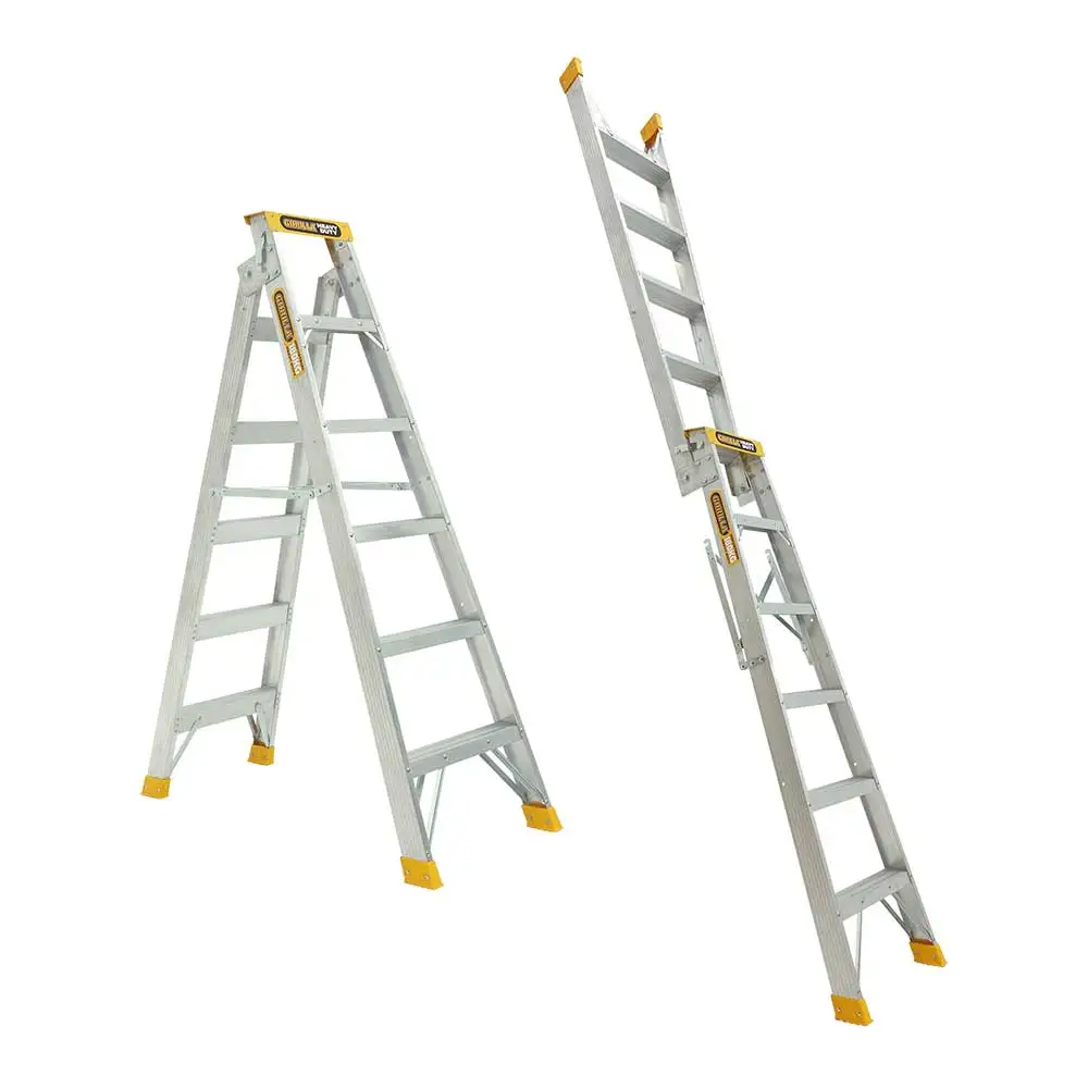 GORILLA 1.8/3.3m 180kg Heavy-Duty Aluminium Dual Purpose Ladder DM006-HD