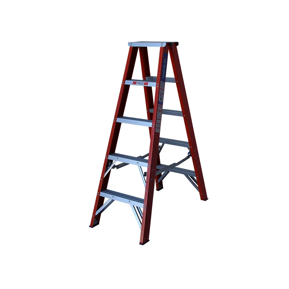 INDALEX 180kg Pro 1.5m Double Sided Fibreglass Step Ladder PROSF5D