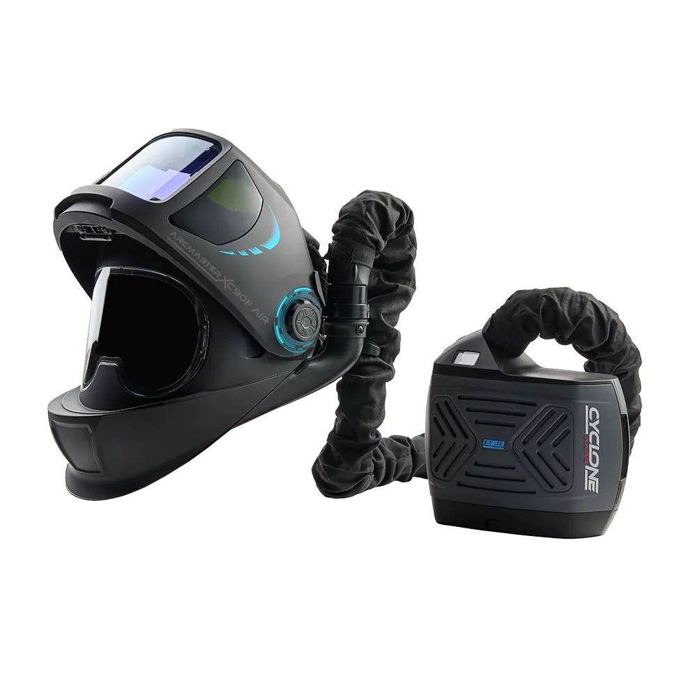 CIGWELD Arcmaster XC90F Air With Cyclone PAPR Welding Helmet Trade Kit 45XC90F1AIR