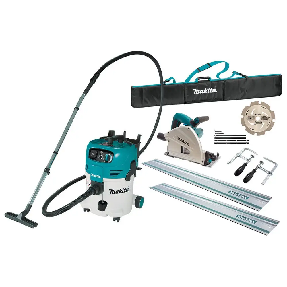 MAKITA 165mm Plunge Cut Circular Saw & M-Class Dust Extraction Combo Kit SP6000JT2X-VC30MX1