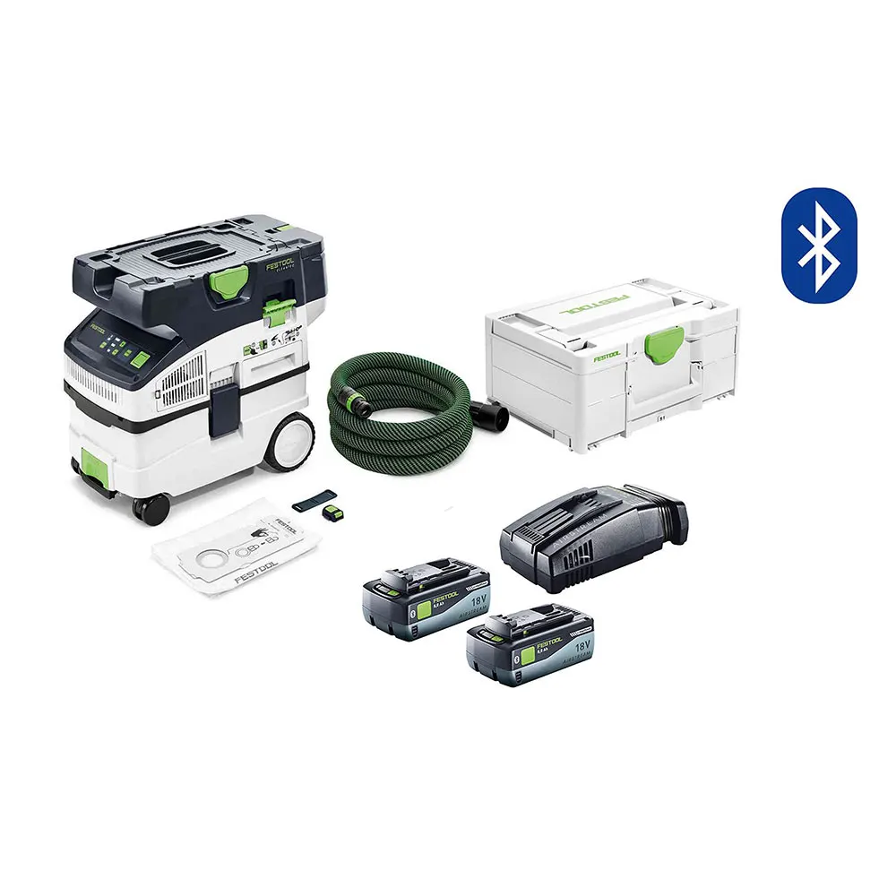 FESTOOL CTMC MIDI 15L M Class 18V Cordless Mobile Dust Extractor 2 x 8.0Ah Bluetooth Energy Set 578299
