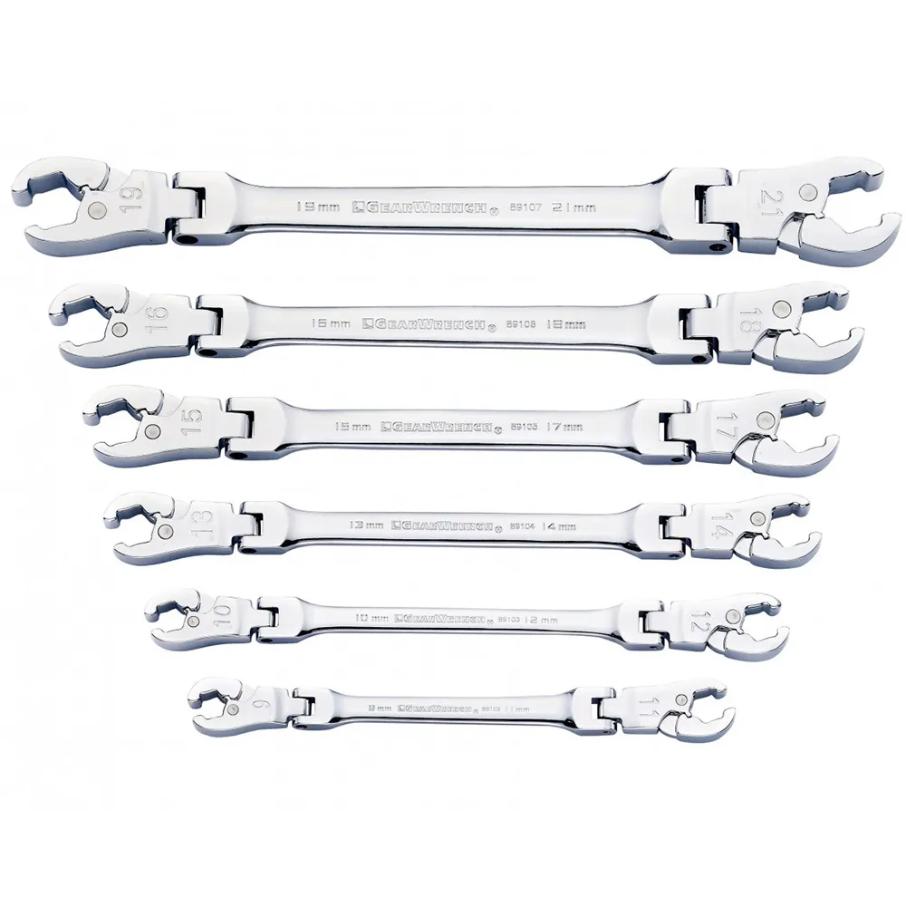 GEARWRENCH Flarenut Met Flex Ratcheting Spanner Set 6pc 89101D