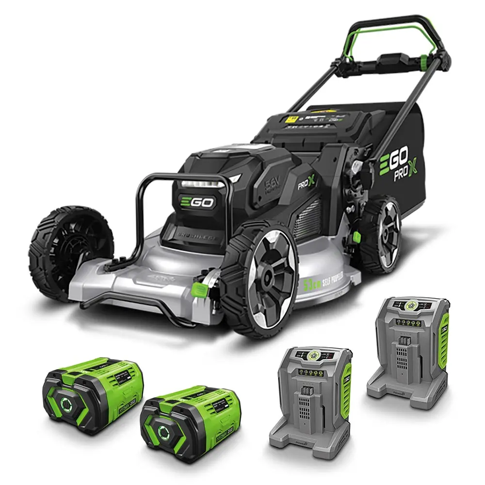 EGO 56V POWER+ Commercial 53cm Aluminium Deck Self-Propelled Lawn Mower 2 x 12Ah Kit LMX5307SP-2