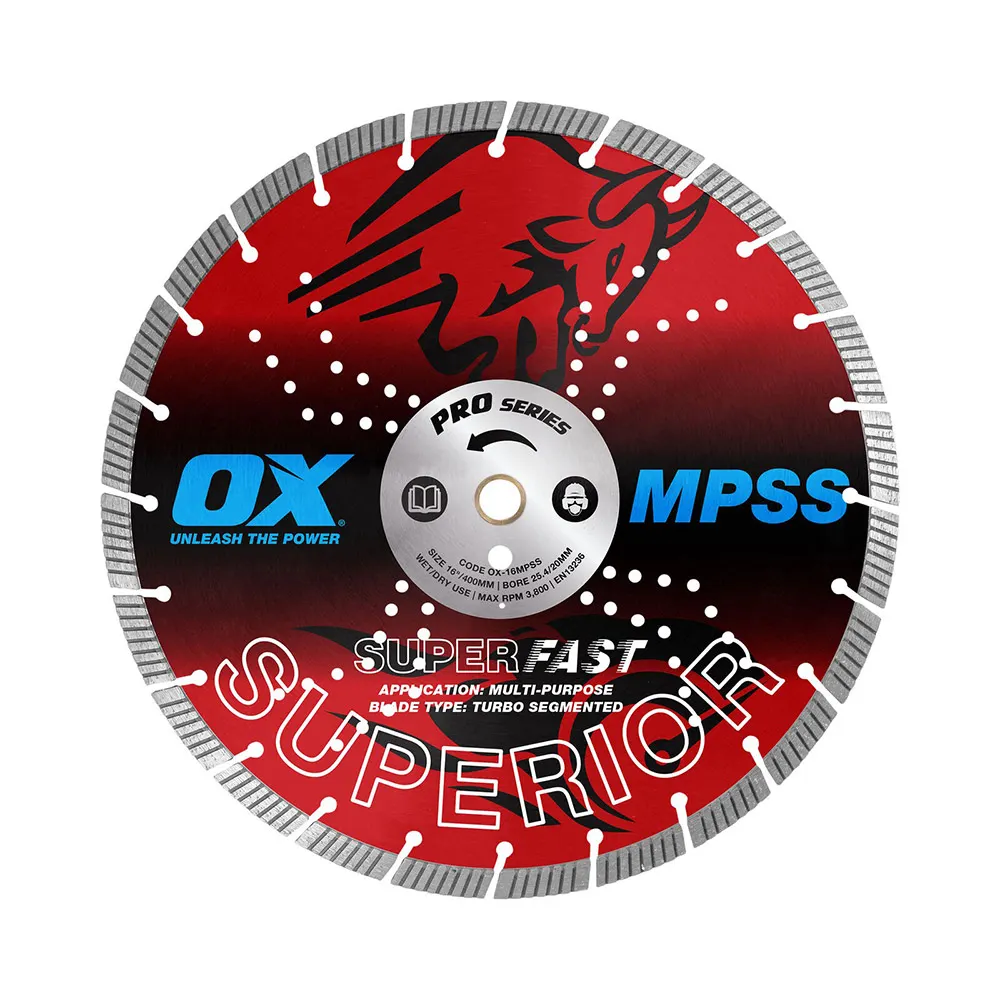 OX 400Mm (16") Segmented Diamond Blade For Concrete Cutting - 2 Piece OX-KSUPERIORPK04