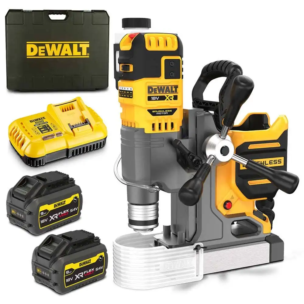 DEWALT 18V XR FLEXVOLT 2 x 9.0Ah Magnetic Drill Kit DCD1623X2G-XE