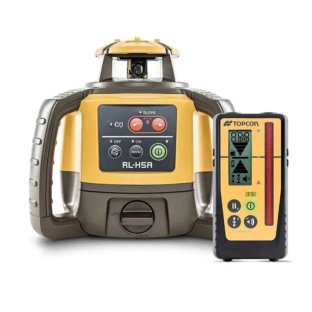 TOPCON RL-H5A Rotary Laser with Slope Dry Battery with Premium LS100D Receiver 1021200-17