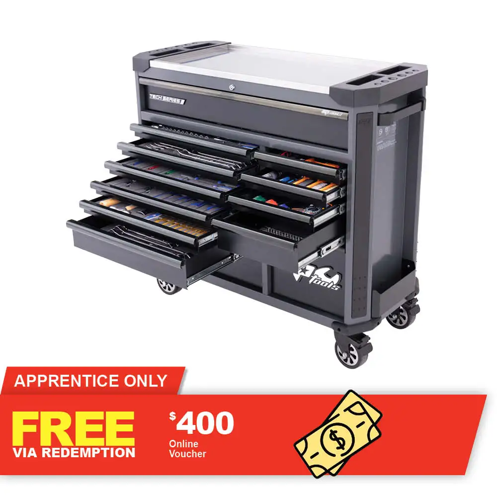 SP Tools Metric/SAE Diamond Black Roller Cabinet Tool Kit with EVA Trays - 369 Piece SP50765DX