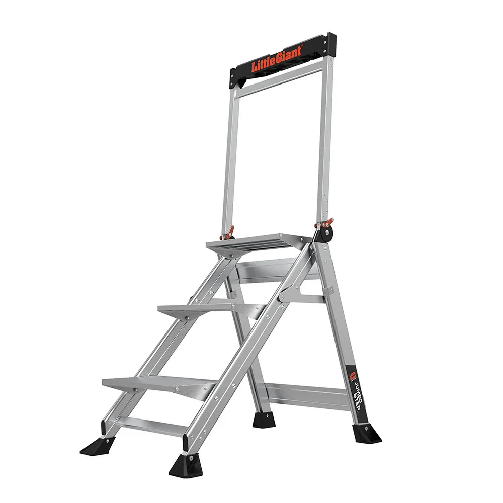 LITTLE GIANT JUMBO STEP 3 Step Aluminium Step Ladder w/ Handrail 11903-440
