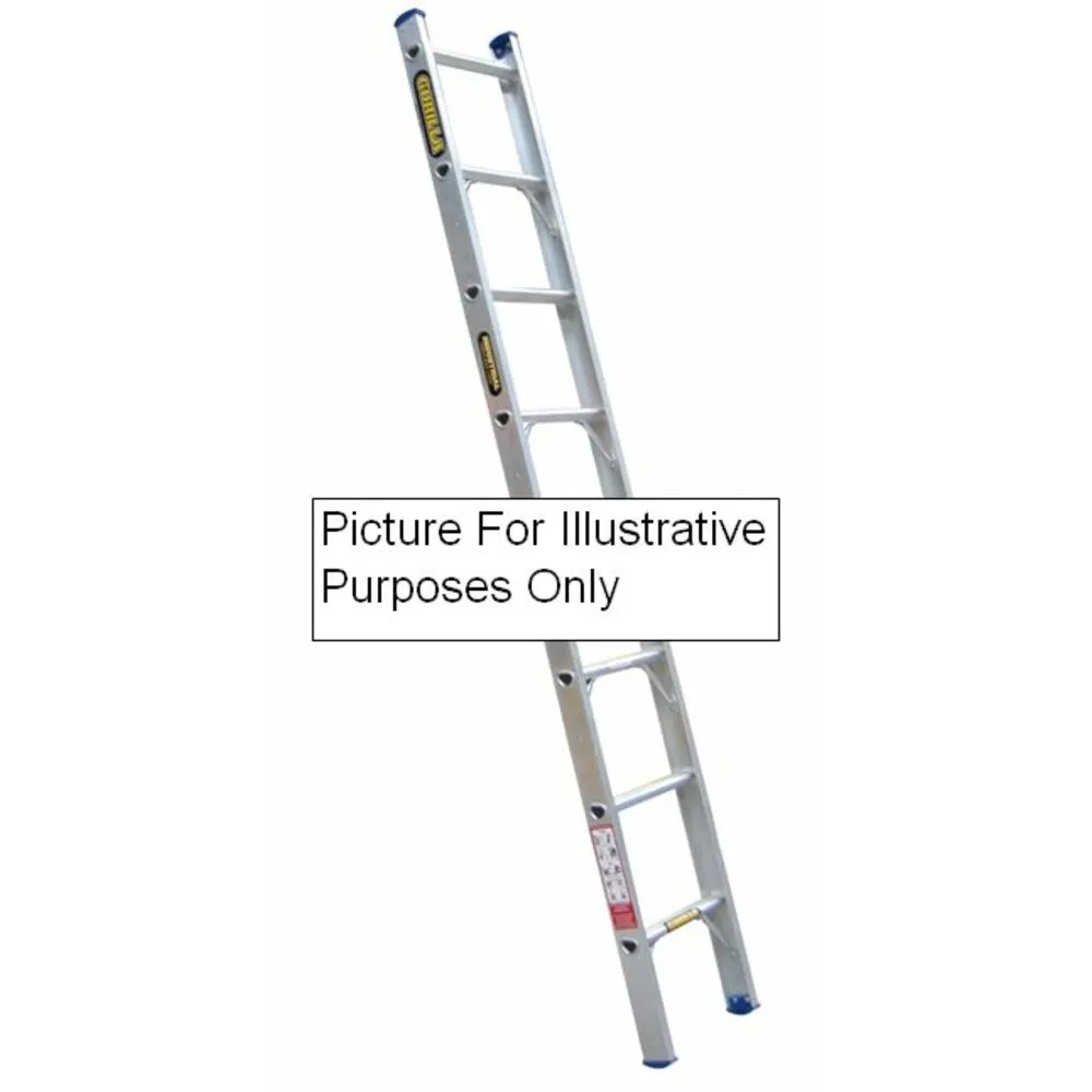 GORILLA Single Builders Ladder Aluminium 5.5M (18ft) 140kg Industrial SBL018-I