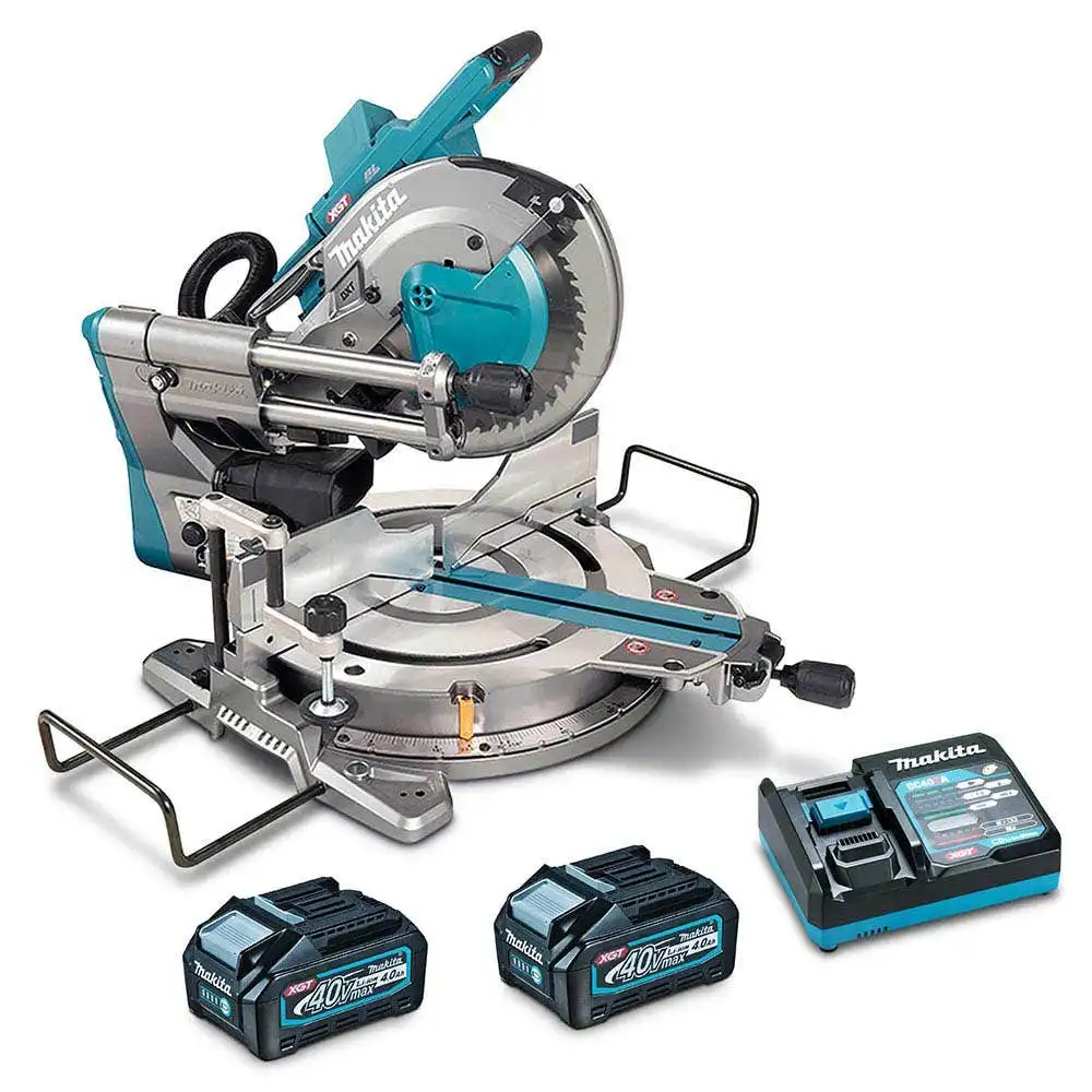 MAKITA 40V Max Brushless 2 x 4.0Ah 260mm Slide Compound Saw Kit LS004GM201