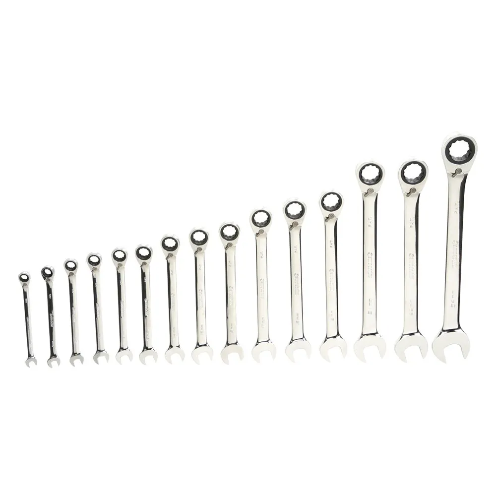 KINCROME Reversible Metric Combination Gear Spanner Set - 15 Piece K3015