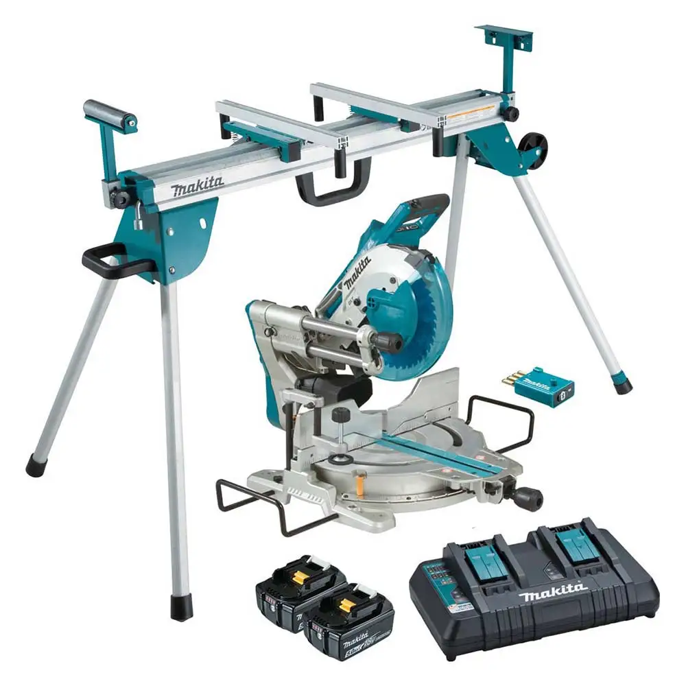 MAKITA 18Vx2 Brushless AWS 260mm Slide Compound Saw Kit + Mitre Saw Stand DLS111ZPT2U+AUAWST06