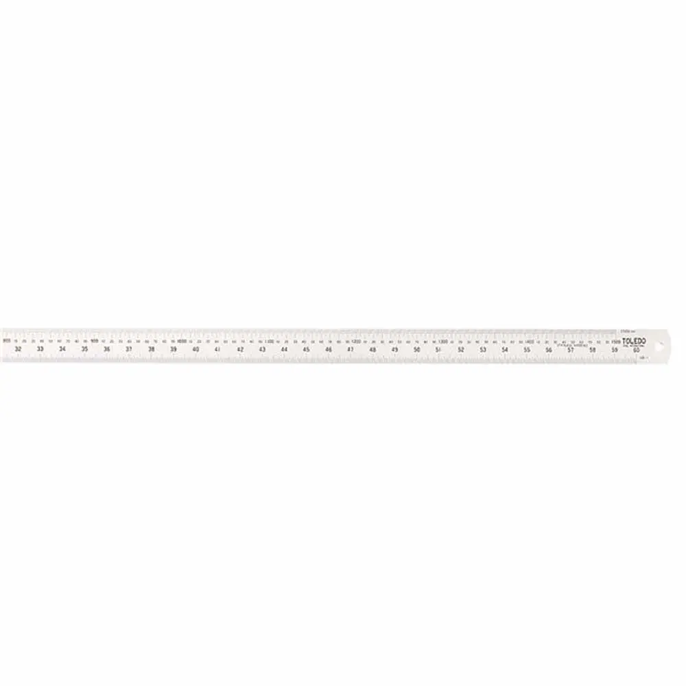 TOLEDO 2000mm Single-Sided Metric & Imperial Stainless Steel Rule 200078