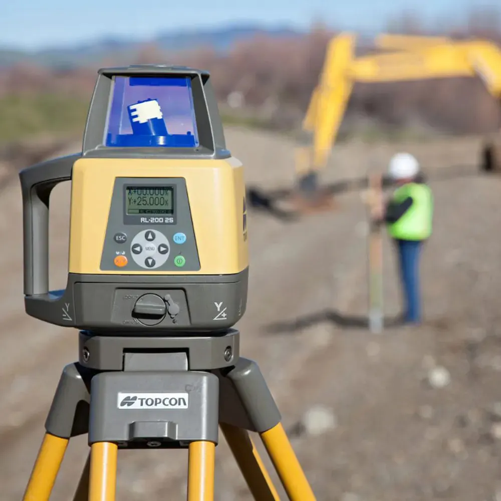 TOPCON 1100M REC/REM RL-2002S+LS100D HV/DG Rotary Level Laser - RED 1013473-01