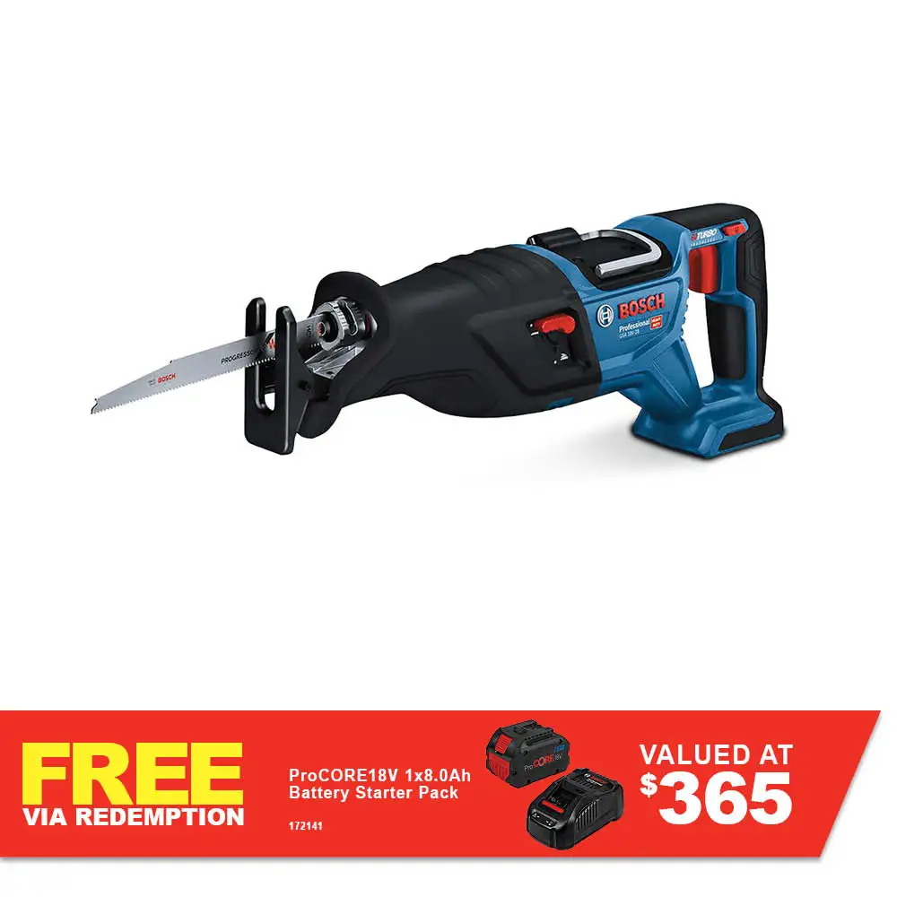 BOSCH 18V Brushless Reciprocating Saw Skin GSA 18V-28 0.601.6C0.040