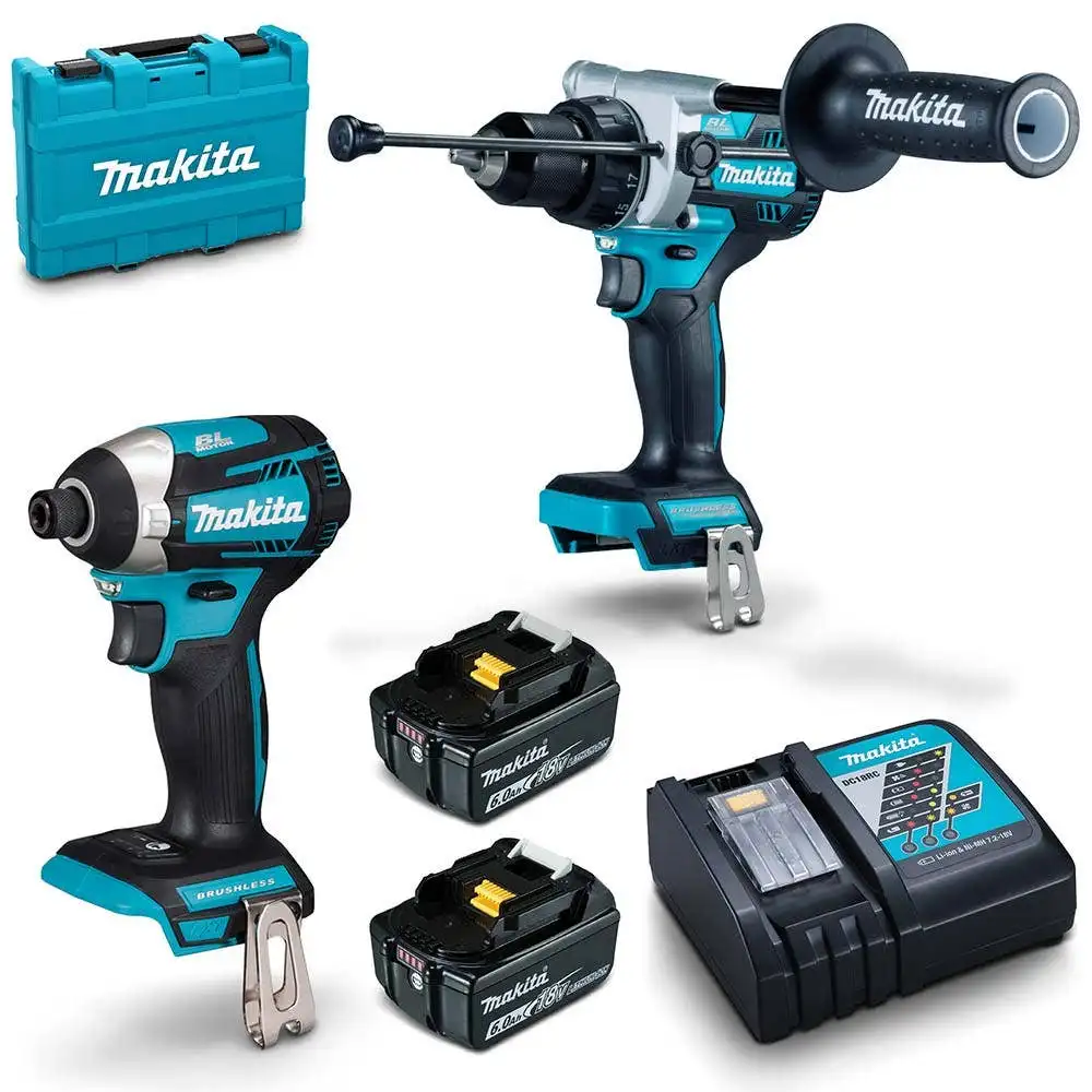 MAKITA 18V Brushless 2 Piece 2 x 6.0Ah Combo Kit DLX2412G