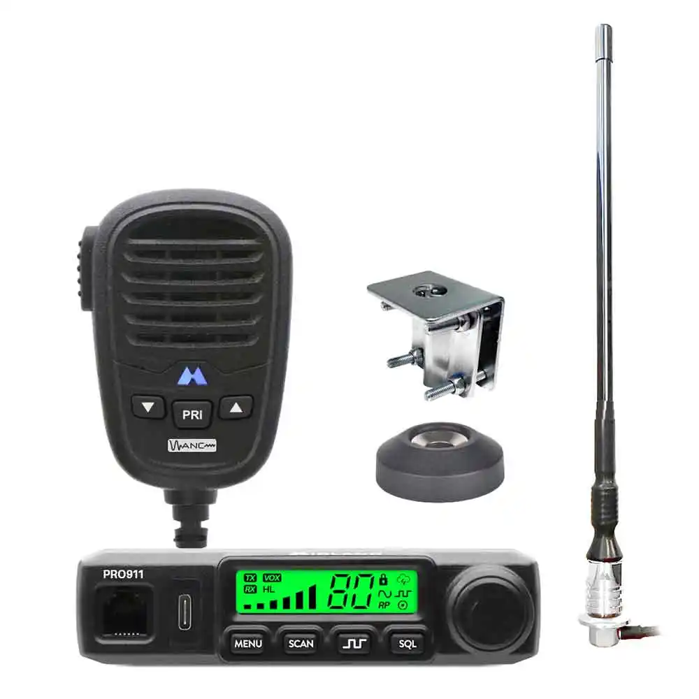 MIDLAND 12/24V UHF Radio IP66 Antenna & Bracket Kit PRO911KIT