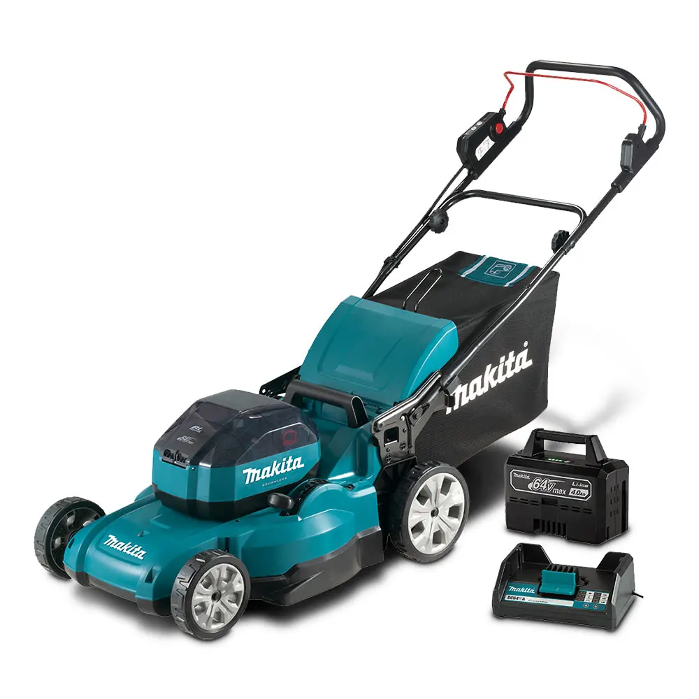 MAKITA 64V Max Brushless 1 x 4.0Ah 480mm Lawn Mower Kit LM001JM101-B