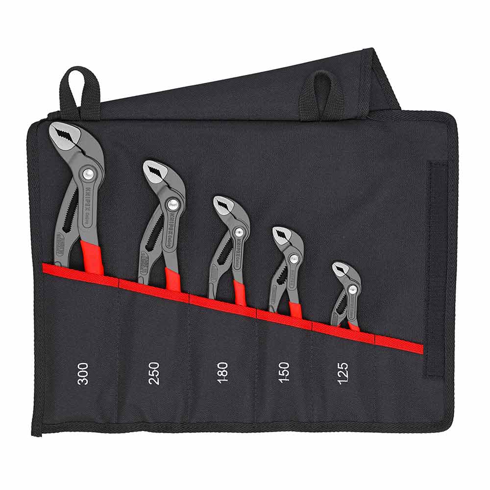 KNIPEX 5 Piece Cobra Plier Tool Roll Set 00 19 55 S5