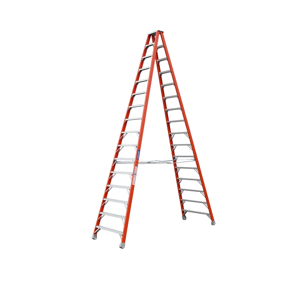 INDALEX 180kg Pro 4.9m Double Sided Fibreglass Step Ladder PROSF16D