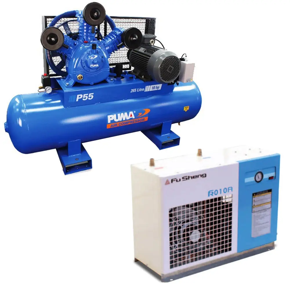 PUMA Air Compressor 10HP & 1200L/min Dryer Professional Kit PUP55415VPKG