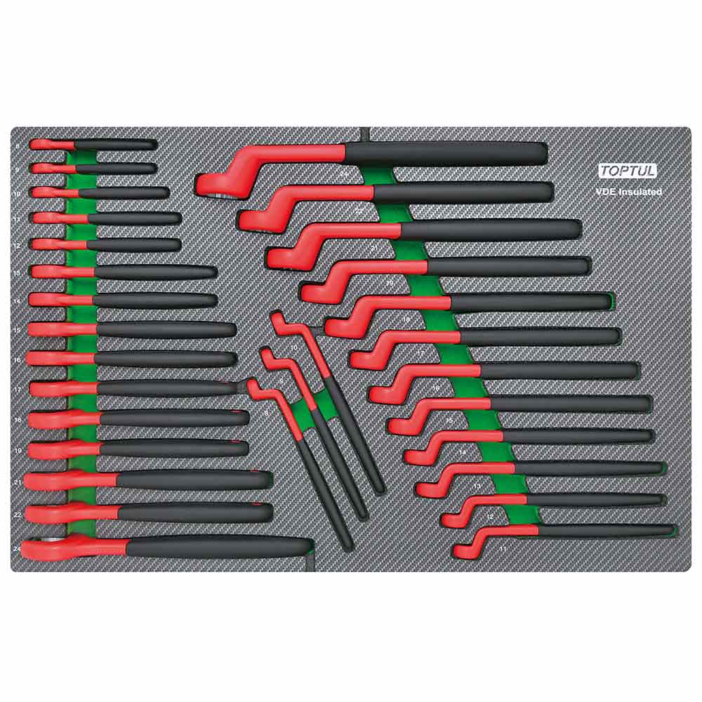 TOPTUL 7 Drawer Insulated Tool Kit Set - 125 Piece GE-12518V