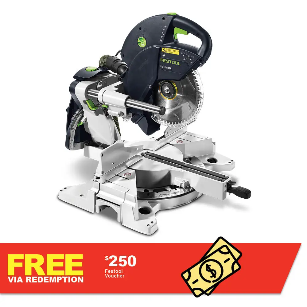 FESTOOL 1600W 260mm Compound Sliding Mitre Saw KS120RKAPEX 575307