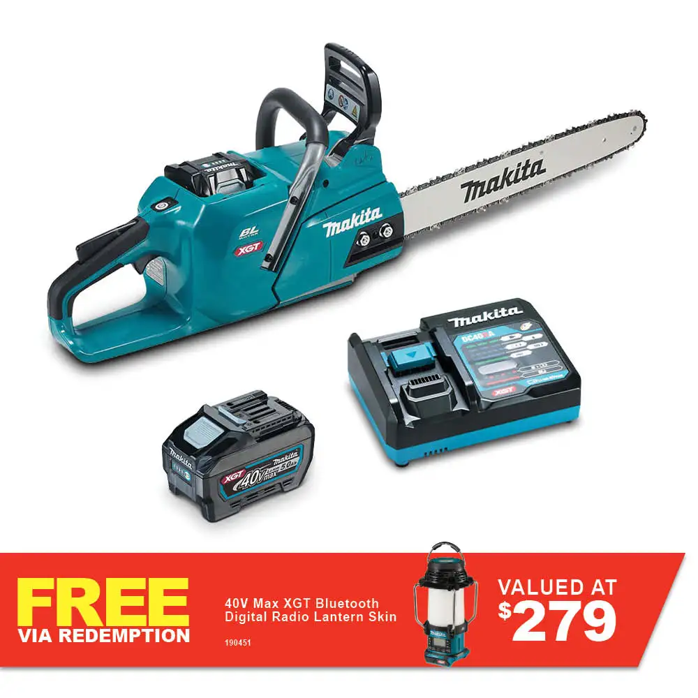 MAKITA 40V Max XGT 1 x 5.0Ah 450mm Chainsaw Kit UC013GT101