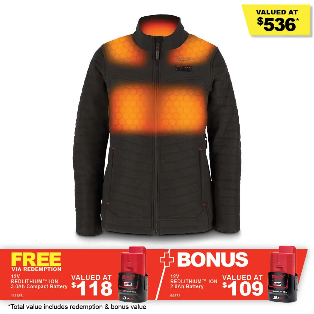 MILWAUKEE 12V AXIS Heated Women's Jacket Black M12WAHJBLK0