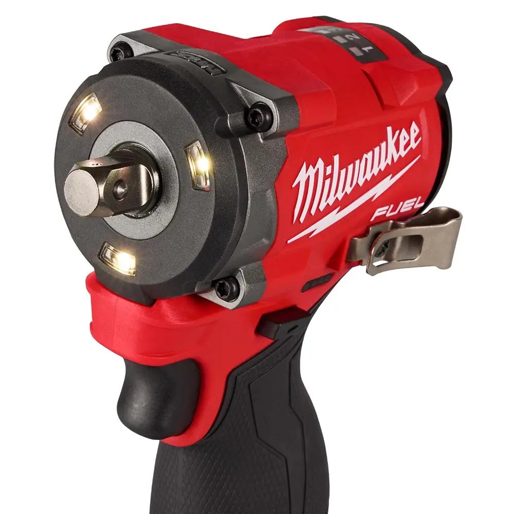 MILWAUKEE 12V 1/2inch Stubby Impact Wrench with Pin Detent - Skin M12FIW2P120
