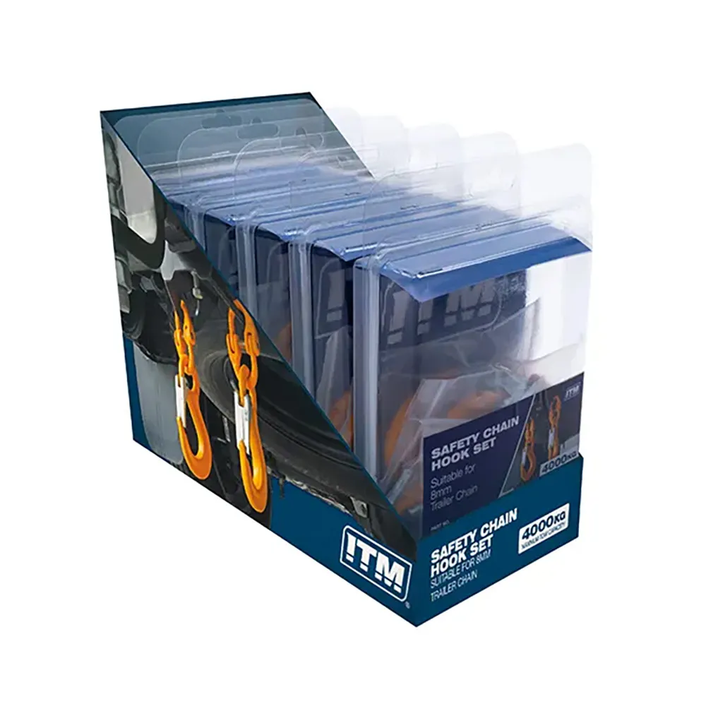ITM 8mm 4000kg G80 Vehicle Chain Hook Safety Set - 6 Pack TM9804-4000-6