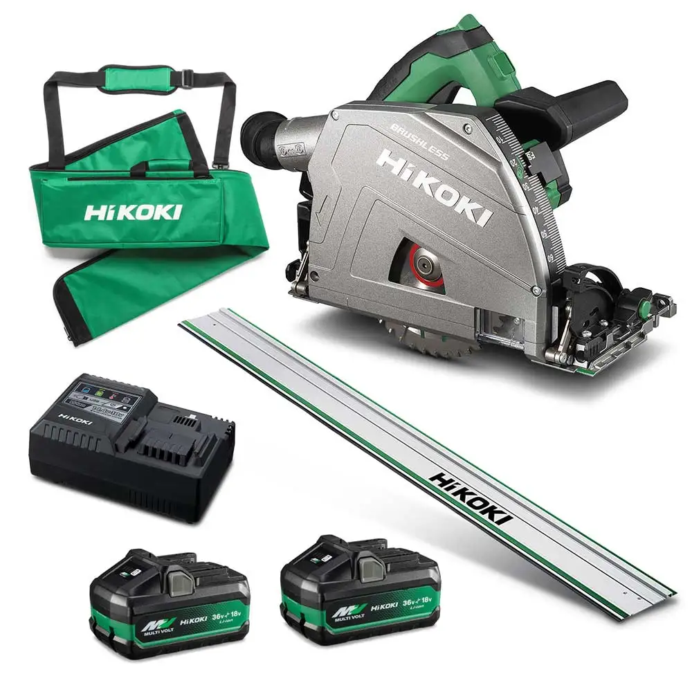 HIKOKI 36V 2 x 5.0Ah/2.5Ah 165mm Brushless Plunge Cut Saw Kit C3606DPA(HRZ)
