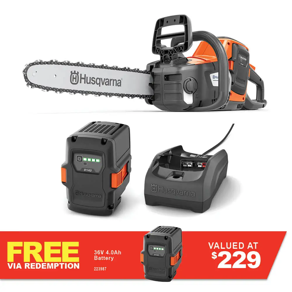 HUSQVARNA 36V 1 x 4AH 14" Chainsaw Kit 240I 970601111