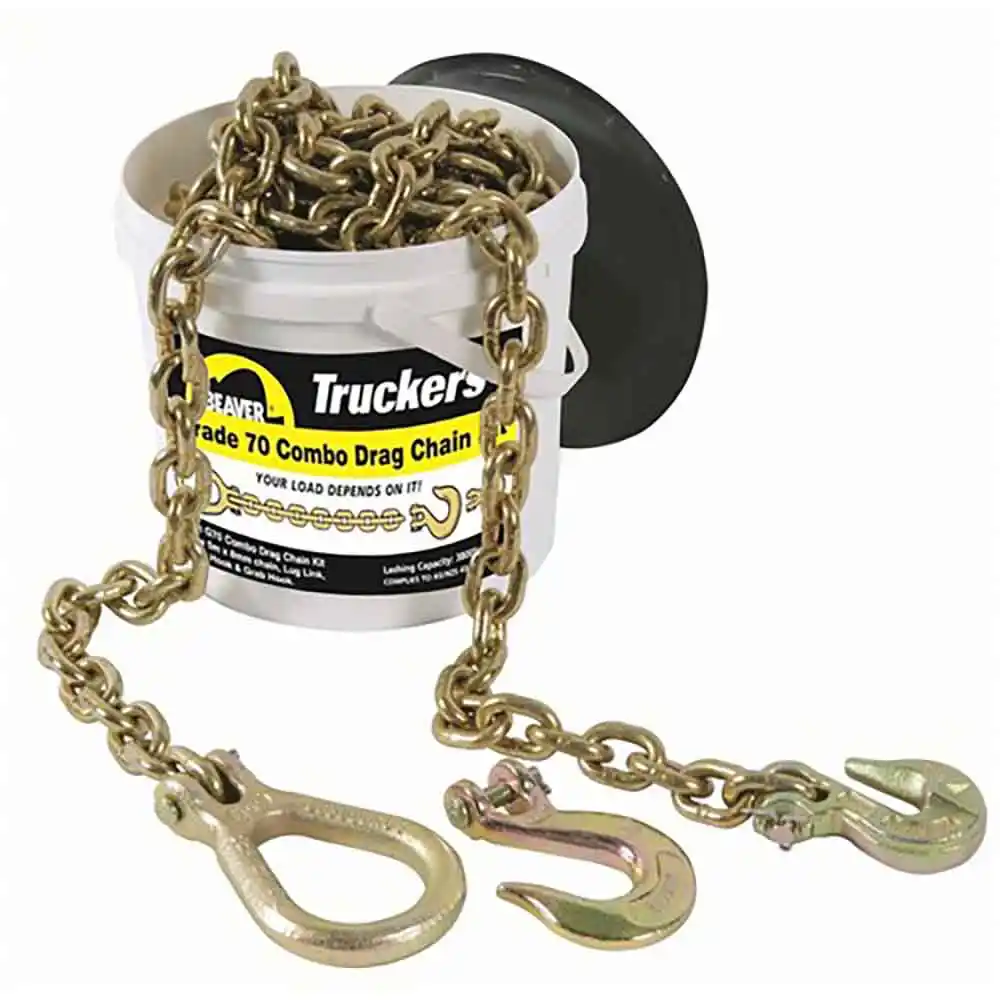 BEAVER 13mm G70 Gold Drag Chain Kit w/ Lug Link, Slip Hook & Grab Hooks 412013