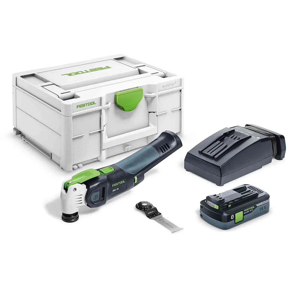FESTOOL 18V Brushless OSC VECTURO OSC18LIPLUS Starlock Oscillator Kit w. Systainer 577130