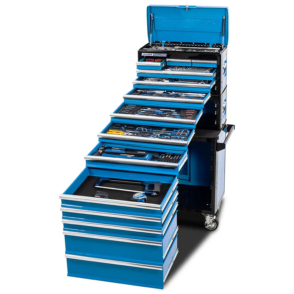 KINCROME Evolution Tool Workshop 245 Piece 14 Drawer Deep w. Trolley K1226