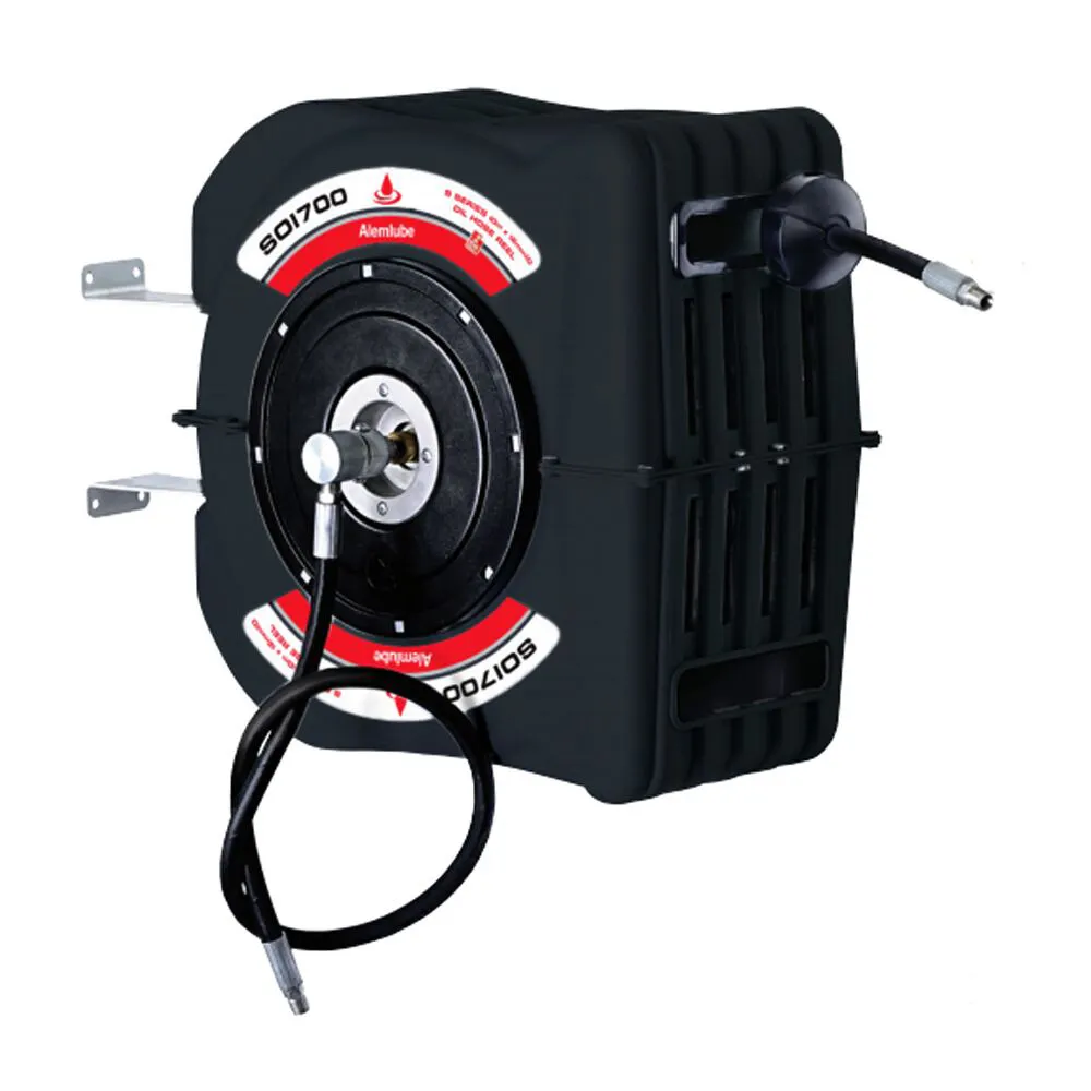 ALEMLUBE Oil Hose Reel 10M X 1/2inch Plastic Soi700