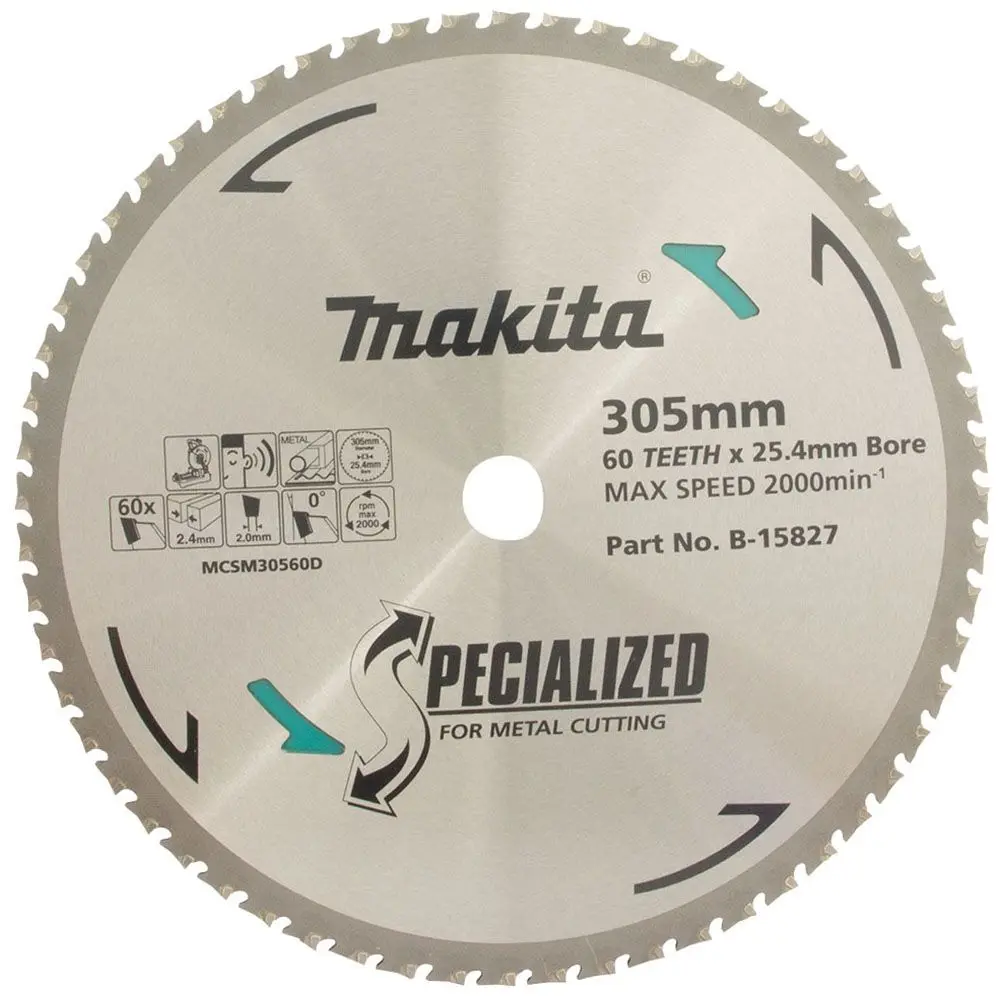 MAKITA 305mm 60T TCT Circular Saw Blade for Metal Cutting - SPECIALIZED