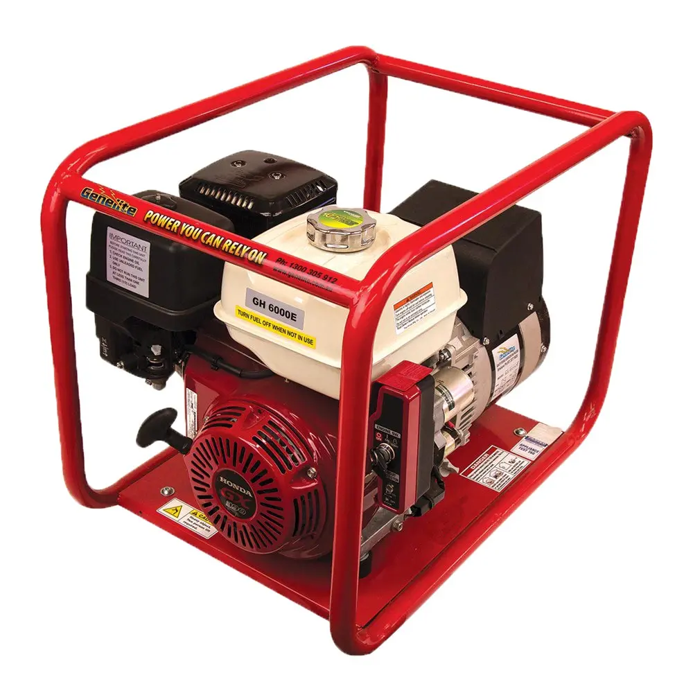 GENELITE 7.5kVA HONDA Petrol Generator Recoil Single Phase GH6000