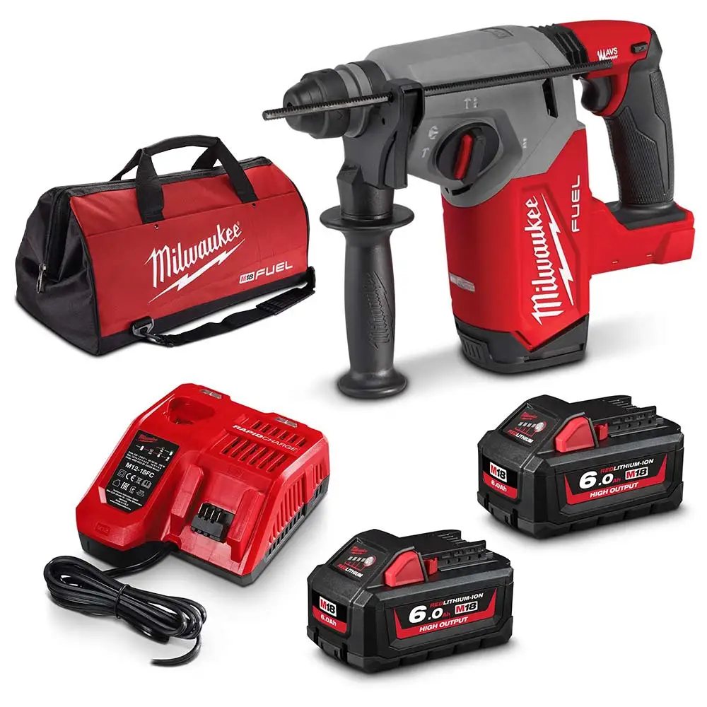 MILWAUKEE 18V 2 x 6.0Ah Rotary Hammer M18FHDB603FHB