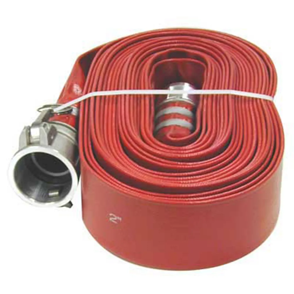 AUSSIE PUMPS 2inch x 100m Red Lay Flat Discharge Hose QLFH50RL100F