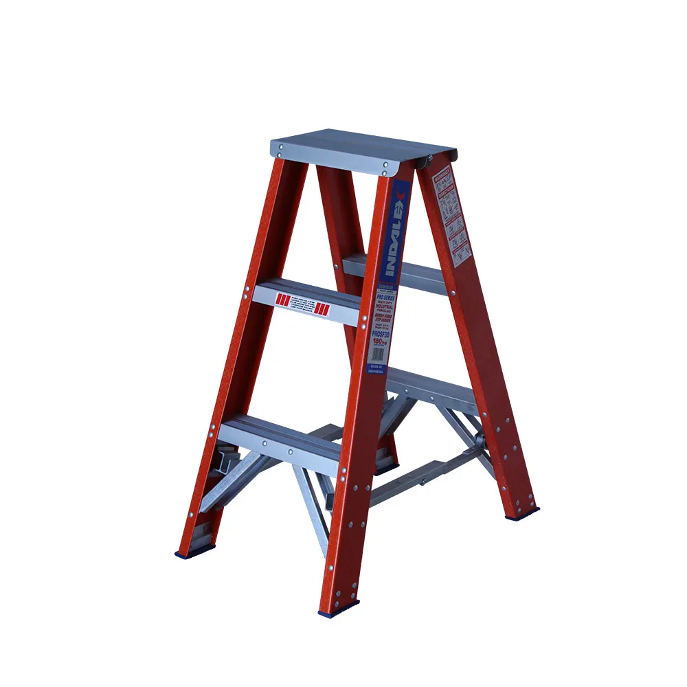 INDALEX 180kg Pro 0.9m Double Sided Fibreglass Step Ladder PROSF3D