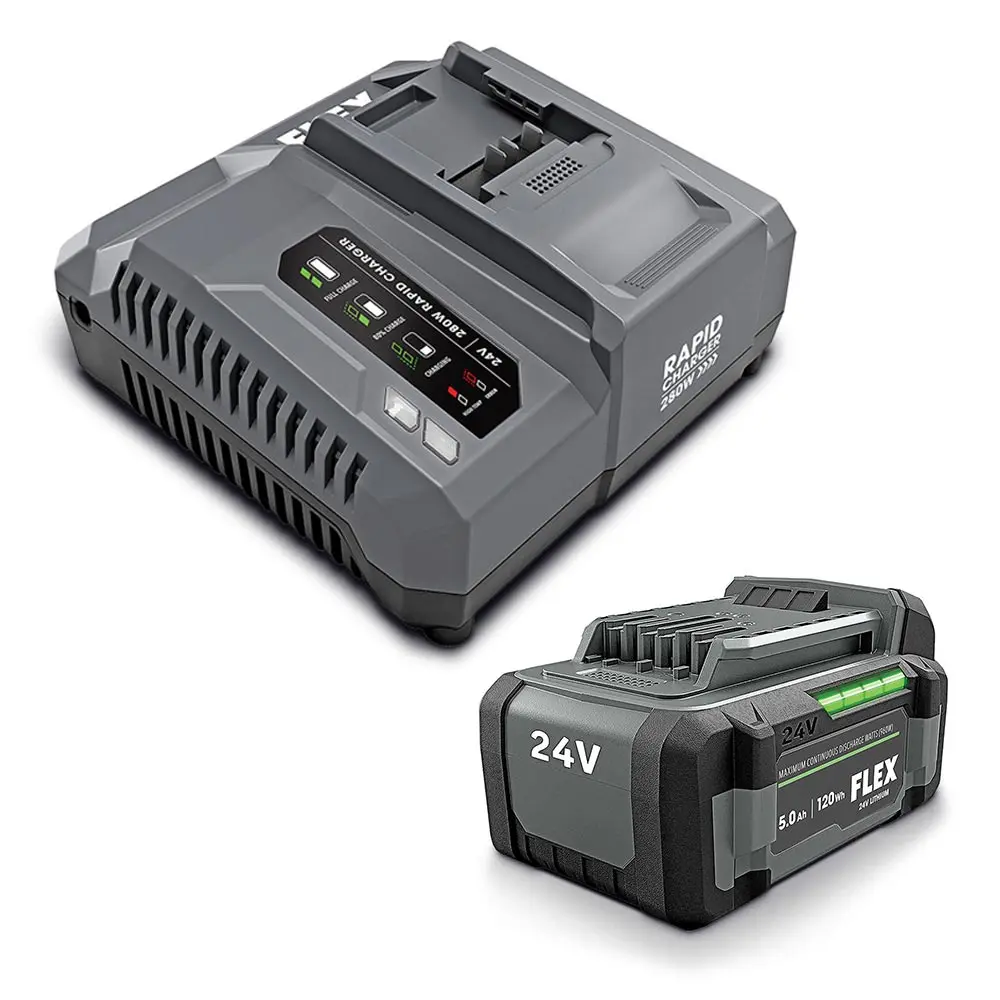 FLEX 24V 1 x 5.0Ah Charger Battery Pack Starter Kit FXA0421-1C