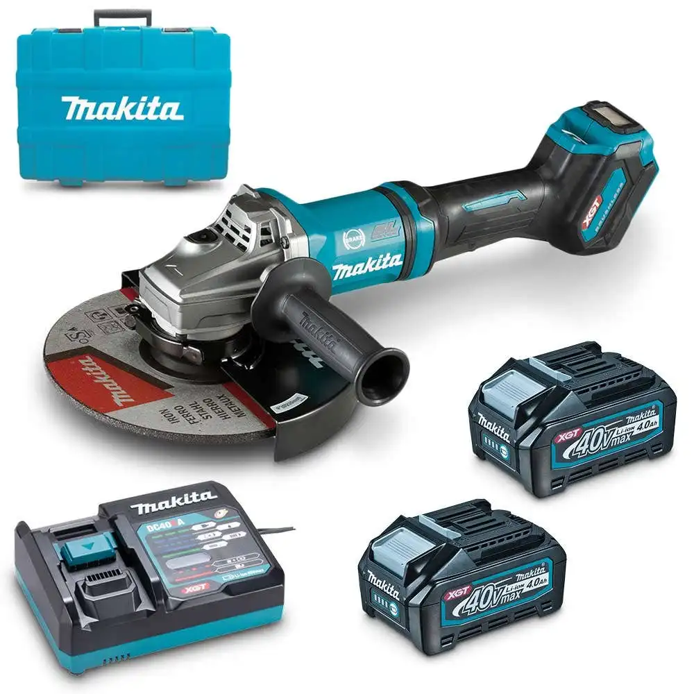 MAKITA 40V Max XGT Brushless 230mm 2 x 4.0Ah Angle Grinder Kit GA038GM201