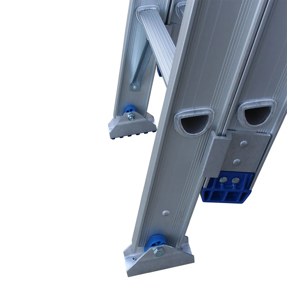 INDALEX 150kg Pro 4.4m-7.8m Aluminium Extension Ladder-Swivel Feet PROX26-SF