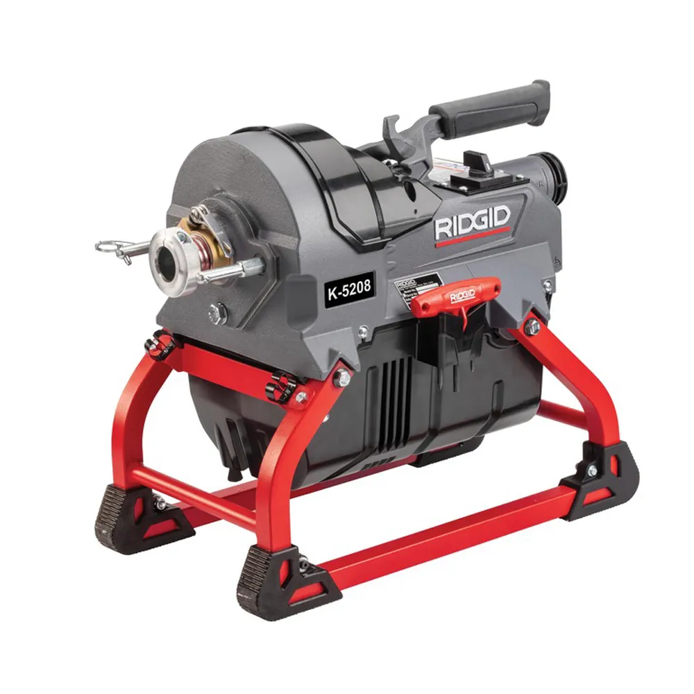 RIDGID Drain Cleaner Machine K-5208 w. 4 C11 cables, Sectional Cable Carrier and Toolbox 64073